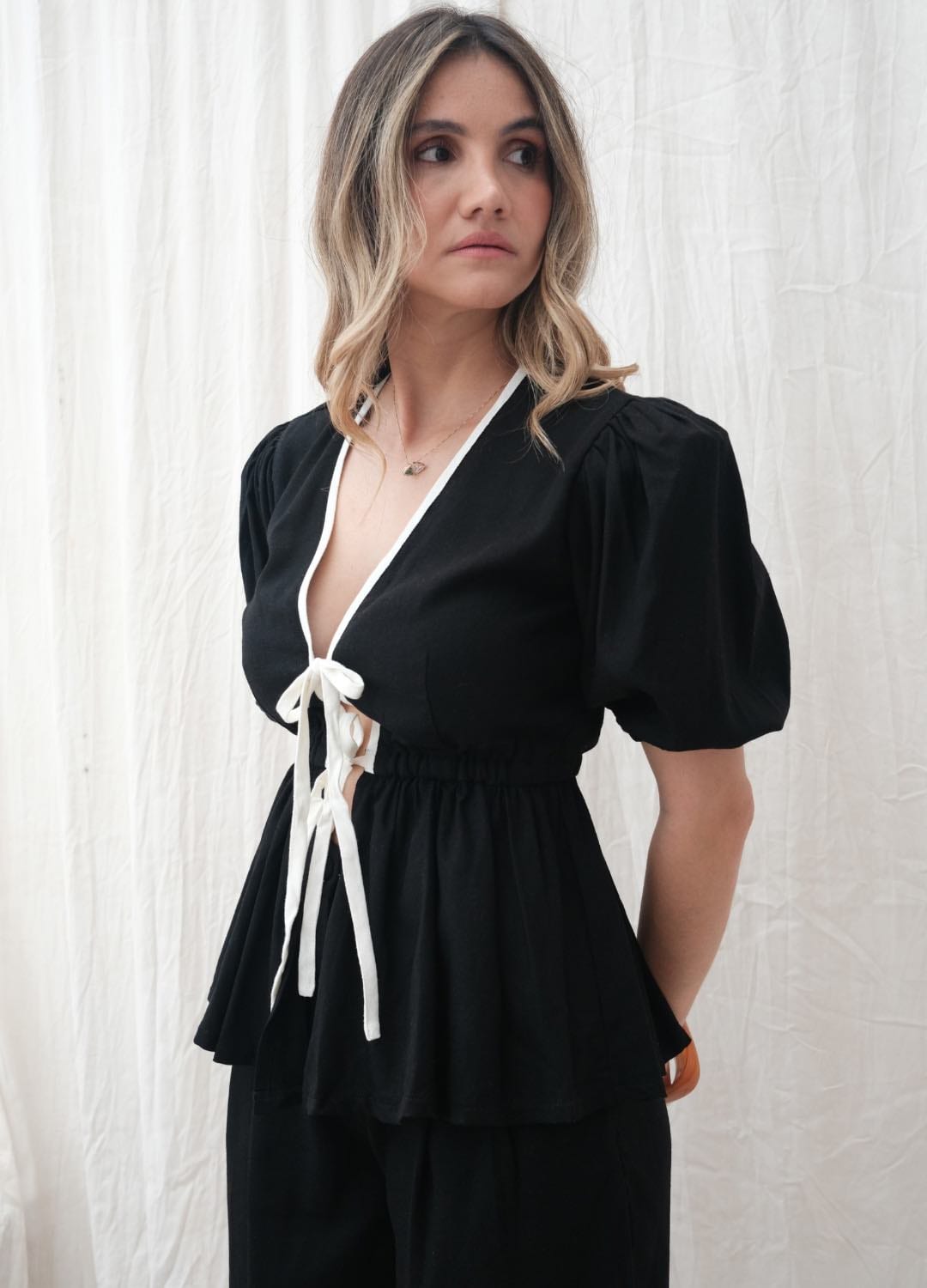 Blusa Arboleda Negro/Ivory - imagen 1