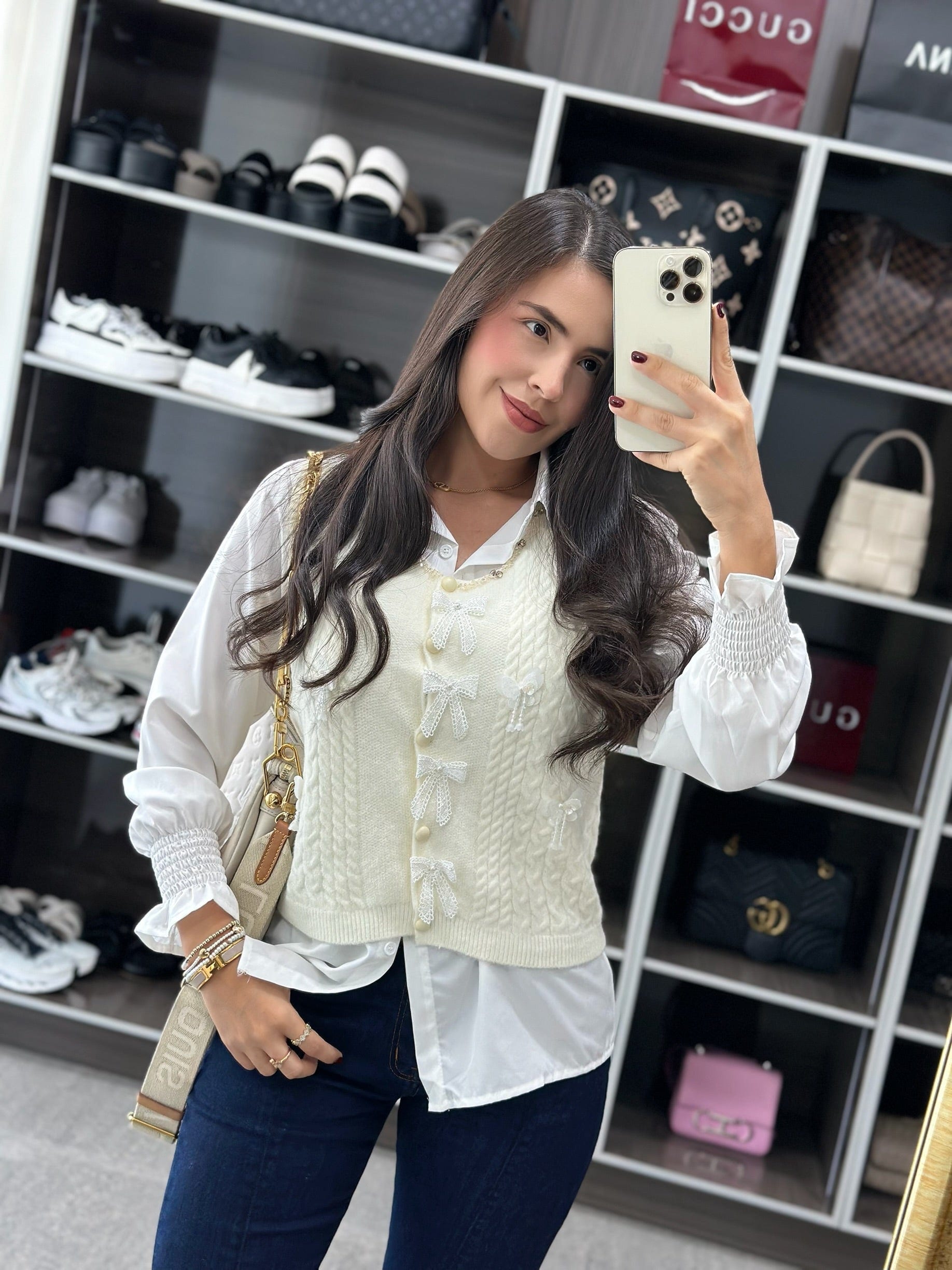 BLUSA ELENA MARFIL x BLANCO - imagen 2
