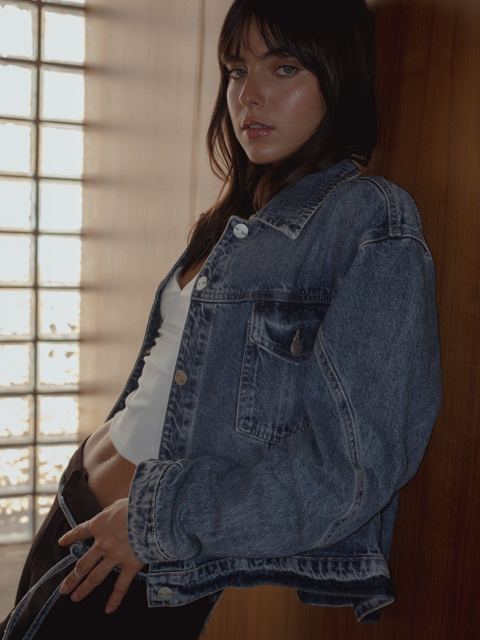 OVERLAY DENIM JACKET - CLASSIC BLUE - imagen 12