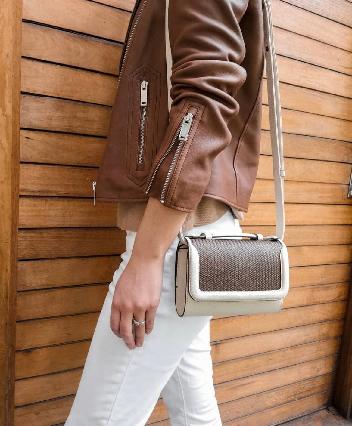 Iraca Belt bag - White & Brown - imagen 6