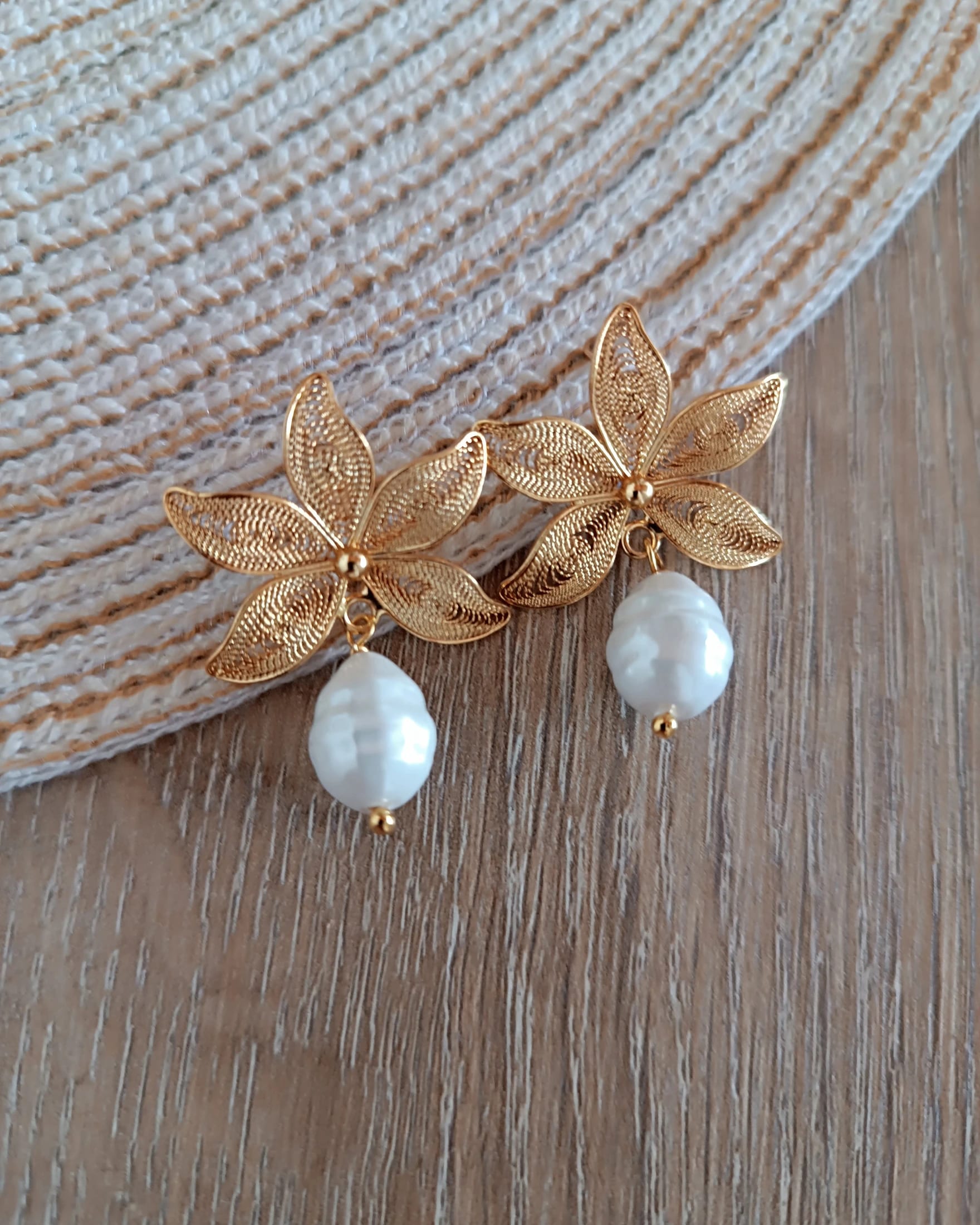 Aretes filigrana  con perla Gadea - imagen 5