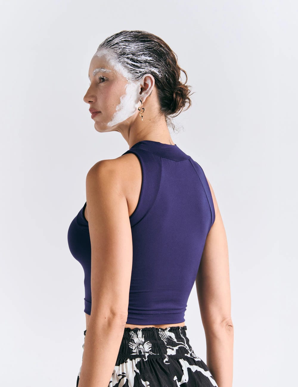 Crop Top Raglan  azul rey Mujer - imagen 4