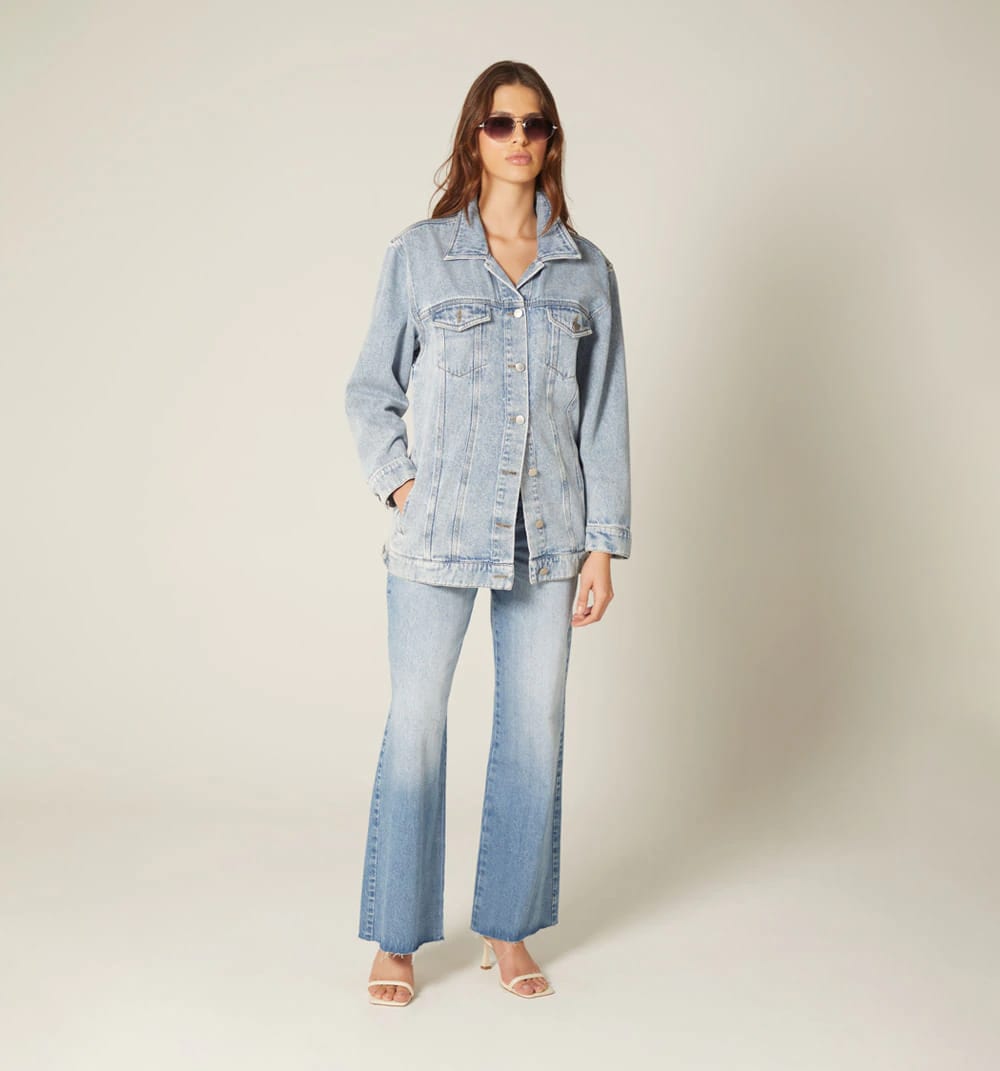 Chaqueta over size larga para mujer - imagen 1