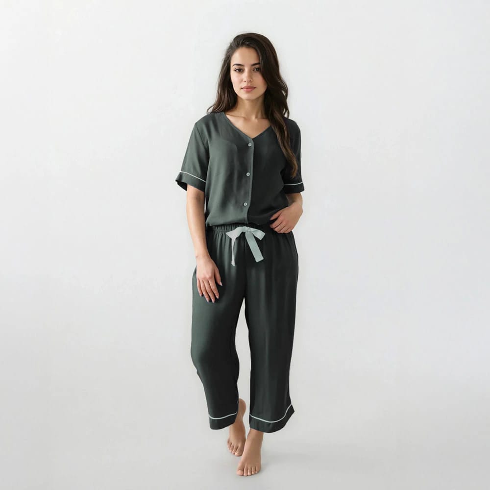 Conjunto Pijama Capri Verde Militar - imagen 1