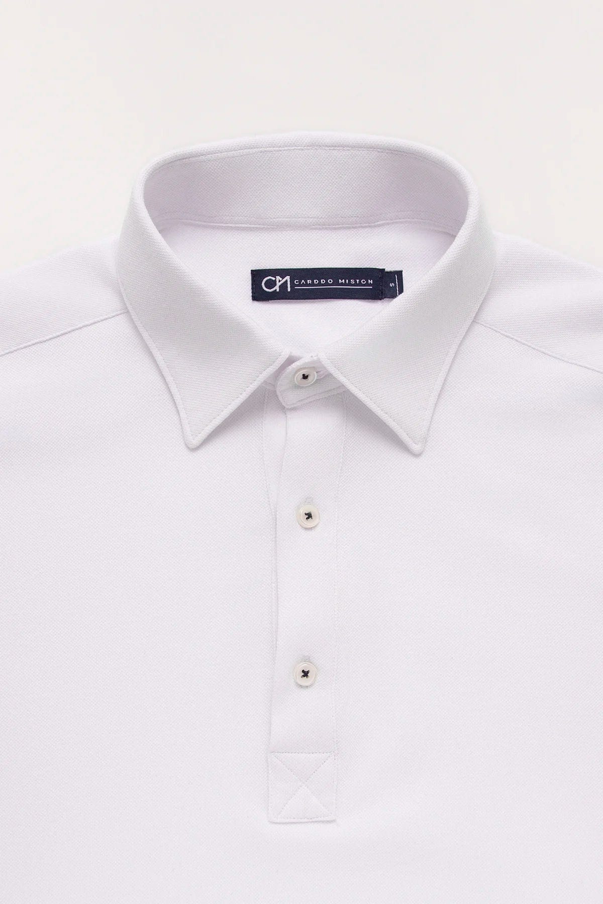 Camisa Piqué Polera Algodón Blanco - imagen 2
