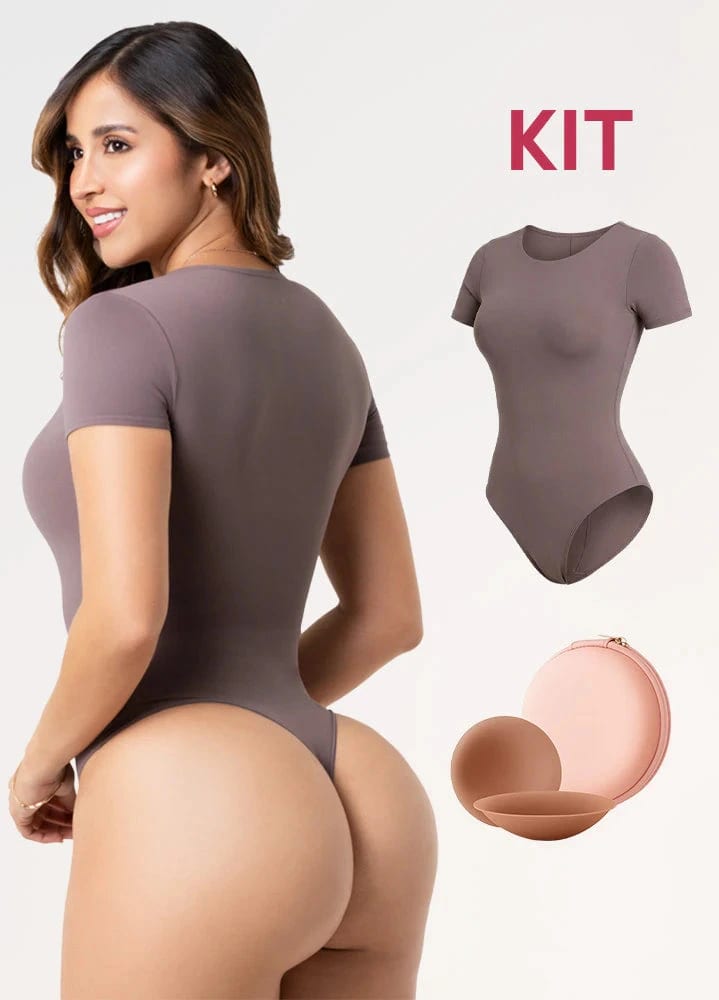 Kit Salome TD01L5: Body Manga Corta + Cubre Pezones Invisibles - imagen 1