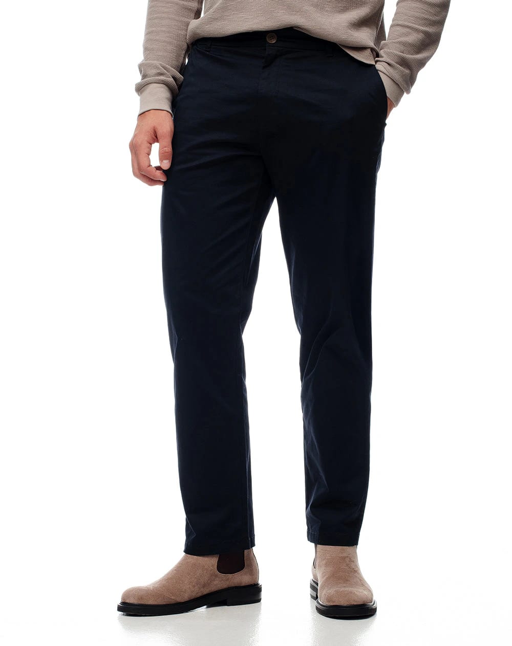 Pantalón regular tiro medio azul hombre - imagen 3