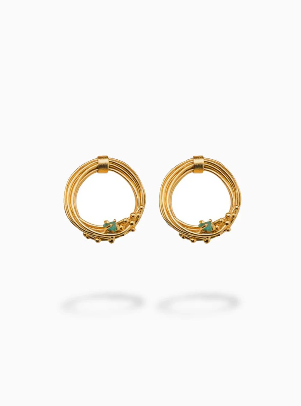 Aretes Geo Esmeralda - imagen 1