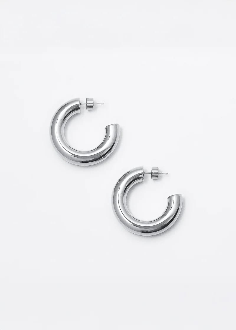 Menik Hoops Plateado - imagen 1