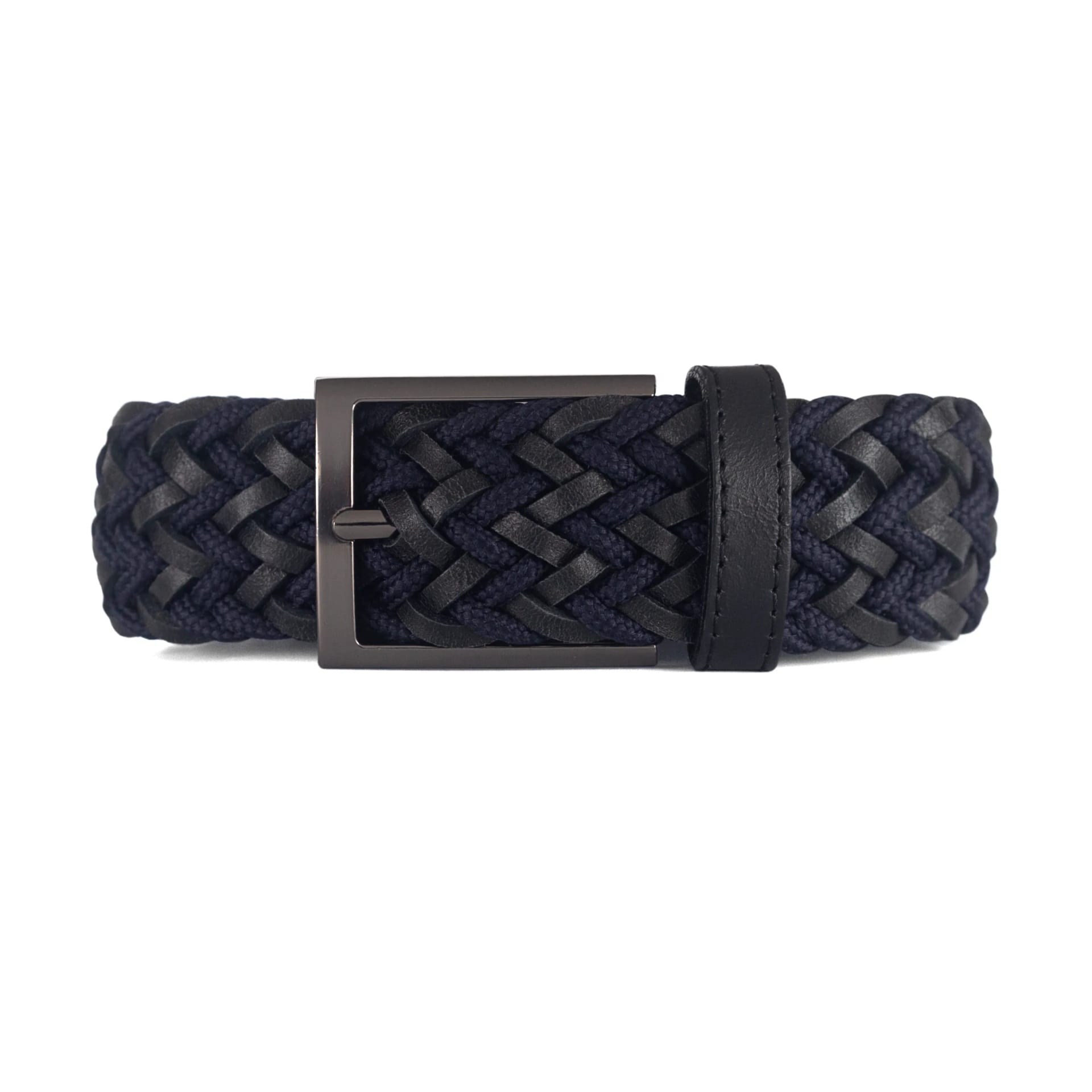 CINTURÓN LEATHER FUSION Azul/negro - imagen 5