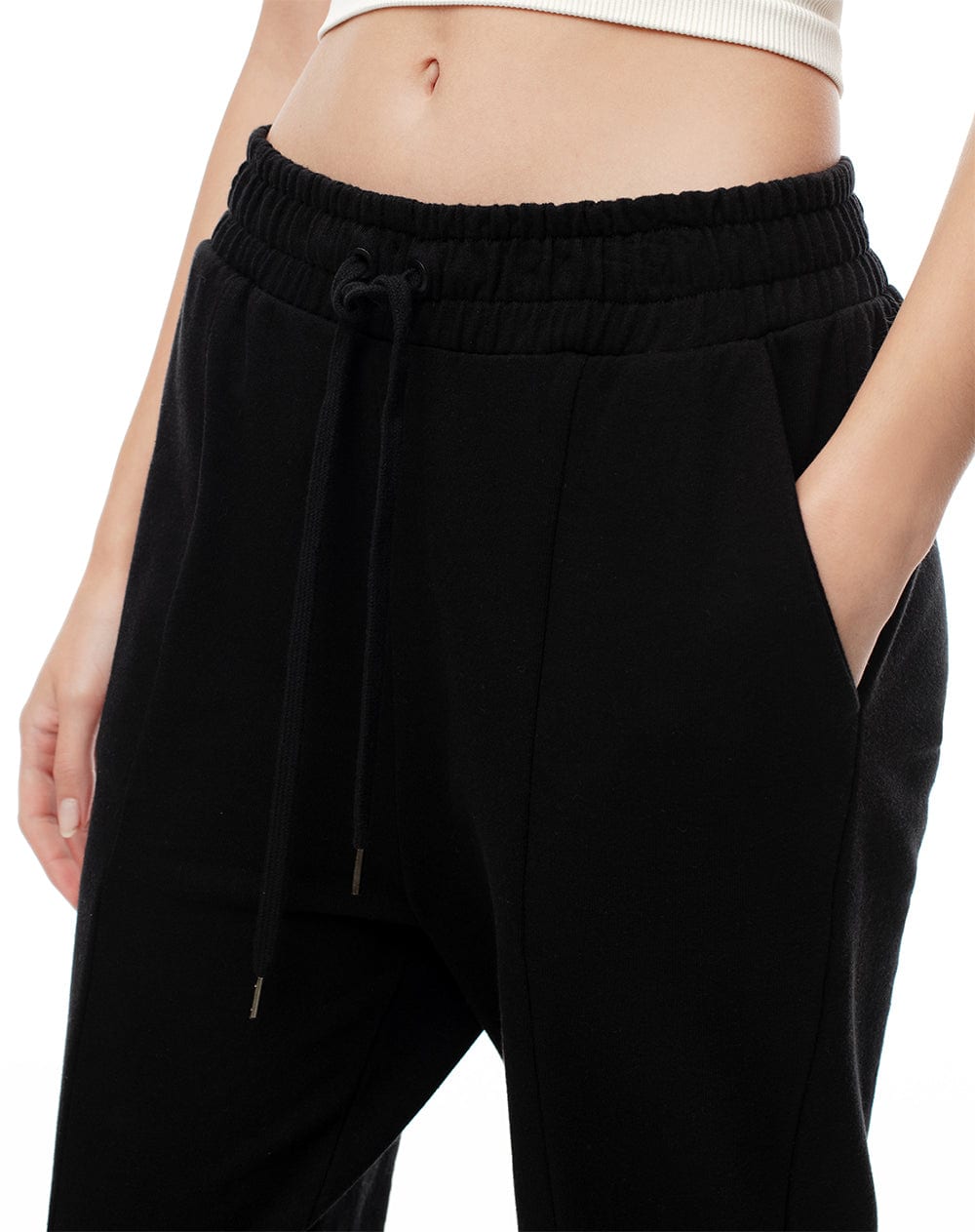 Jogger tiro medio algodón negro mujer - imagen 5