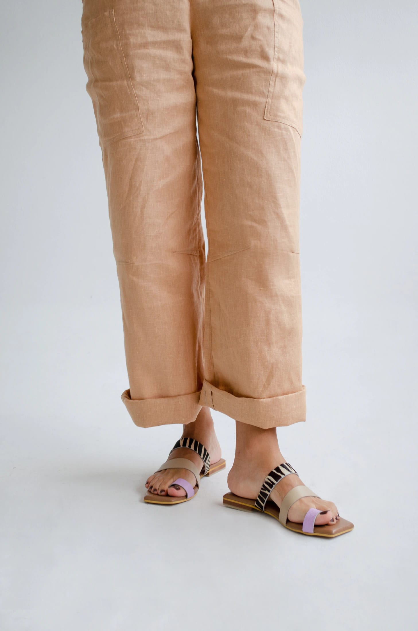 The Ocaso sandal – lila/miel - imagen 1