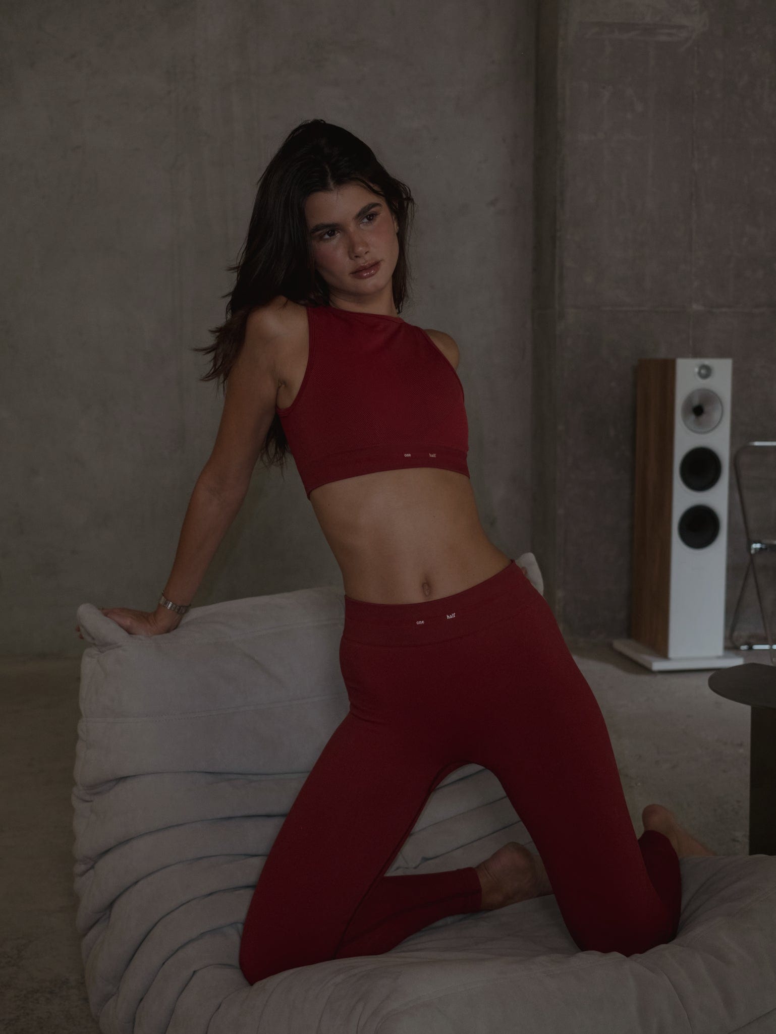 WIRED LINES SEAMLESS LEGGINGS - RED UNDERTONE - imagen 2