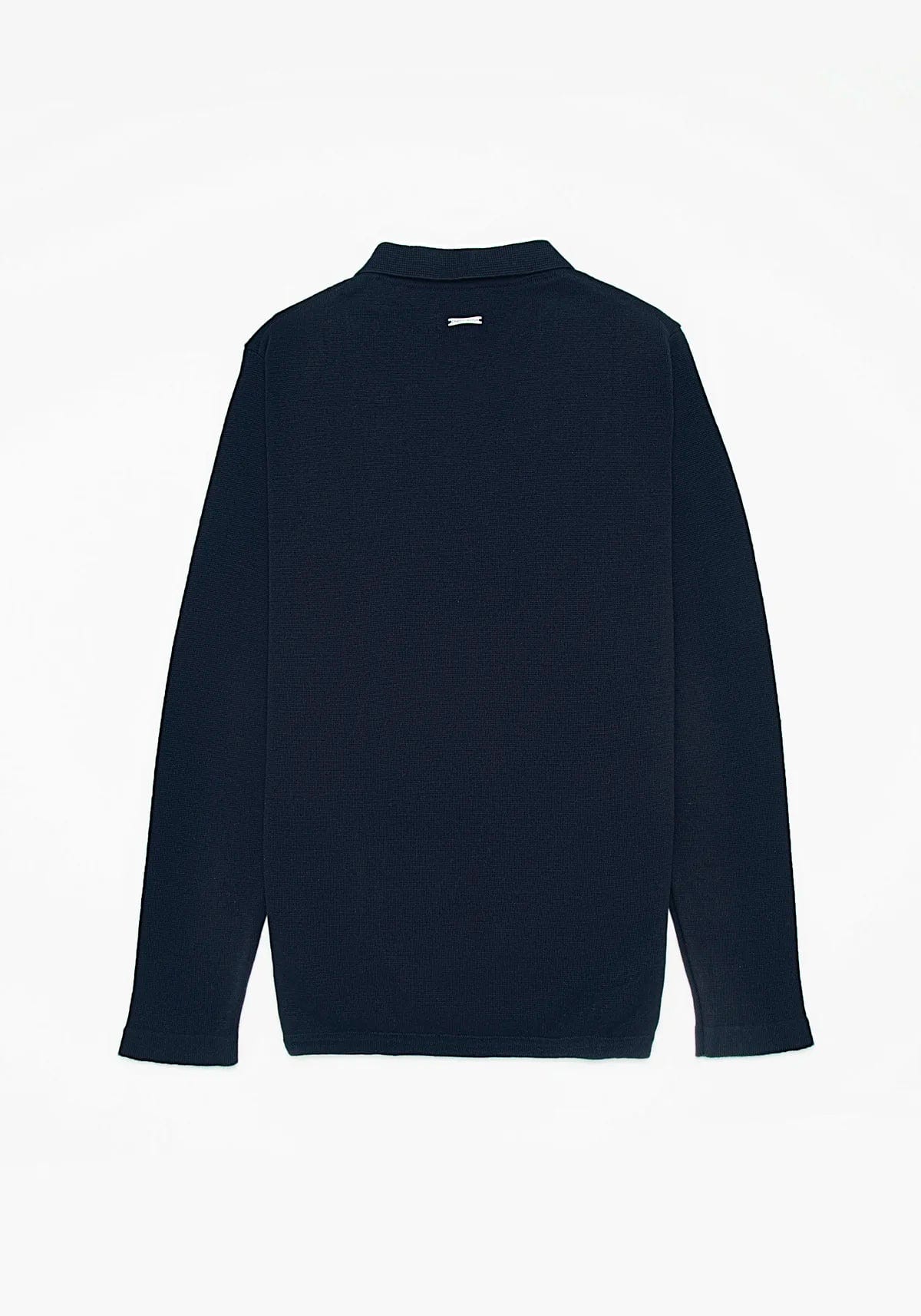 Saco Camisero Half Zip Algodón Azul Oscuro - imagen 4