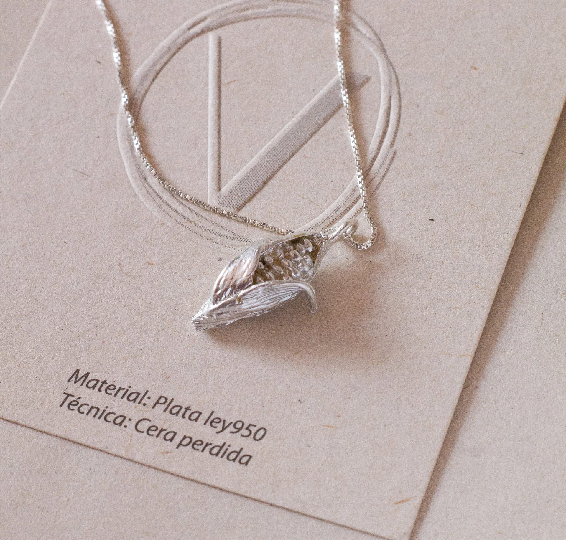 Collar Mini mazorca (Plata ley950) - imagen 2