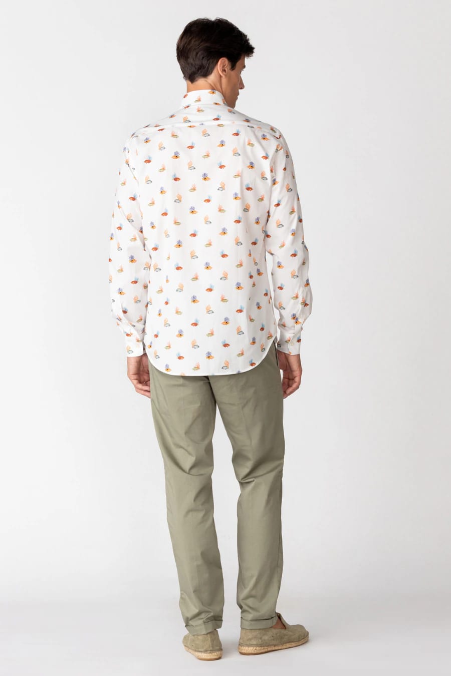 Men's cotton shirt white vanicoro - imagen 3
