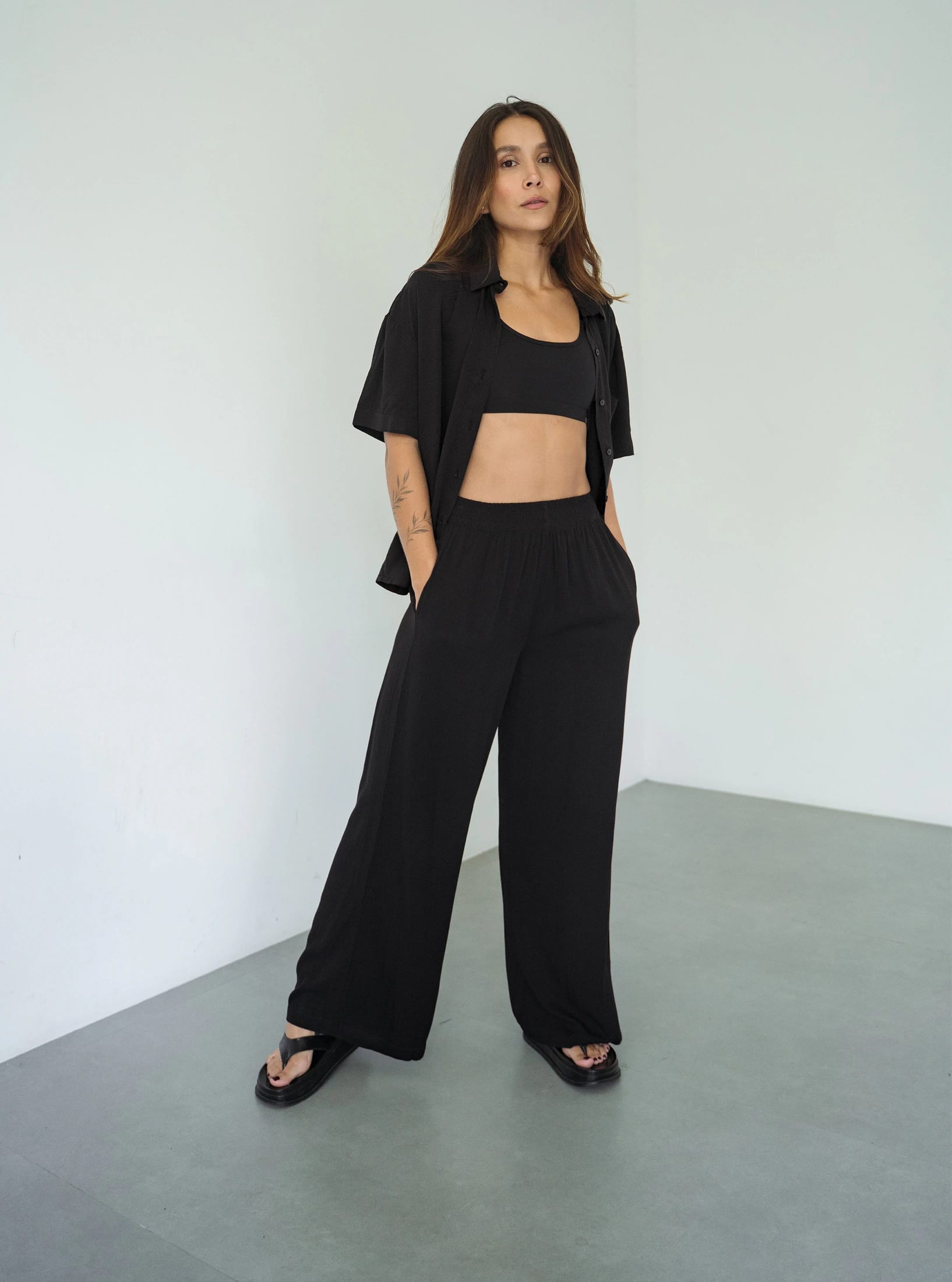 Set Breezy Black Palazzo - imagen 3