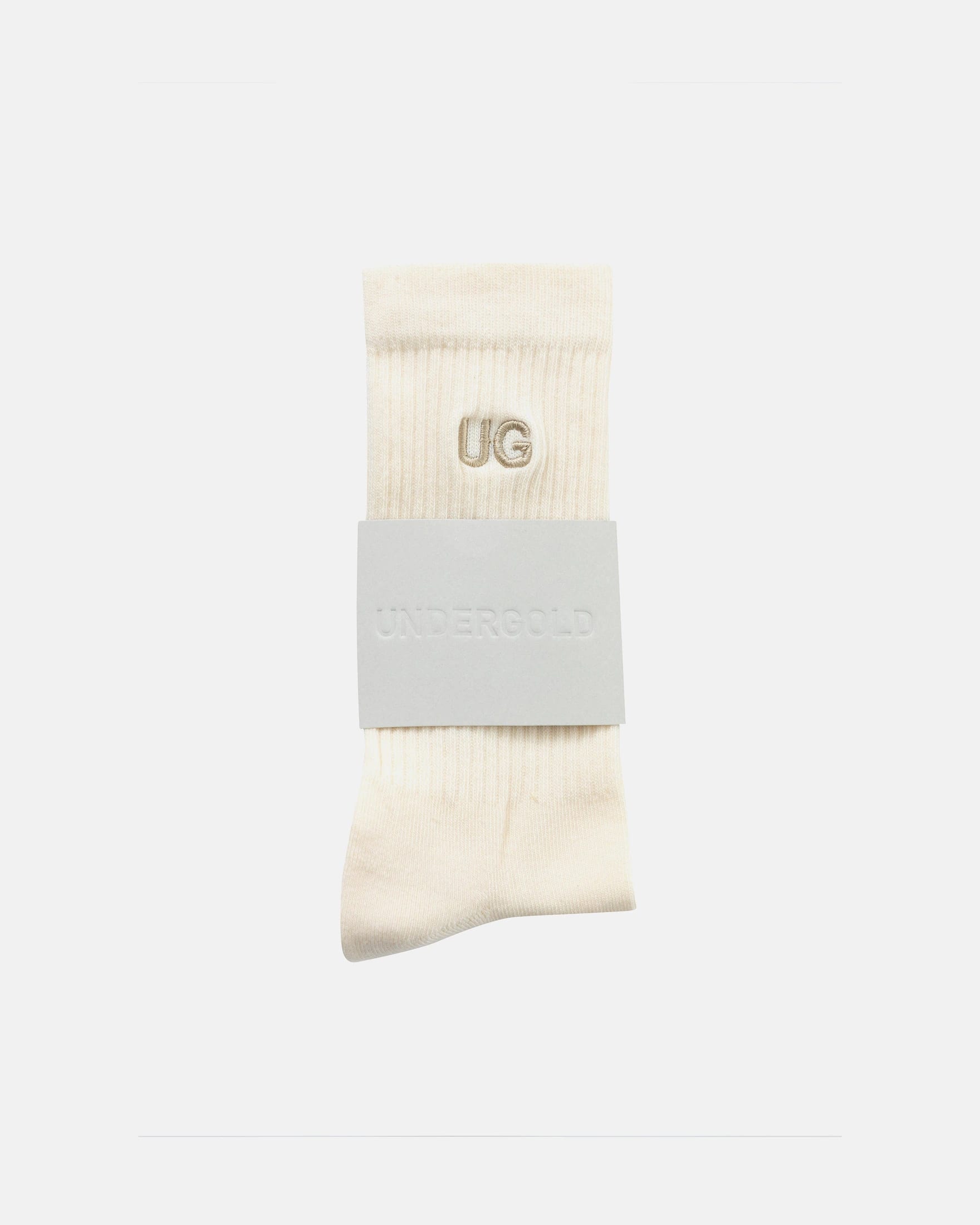Basics Embroidered UG Socks Cream - imagen 3