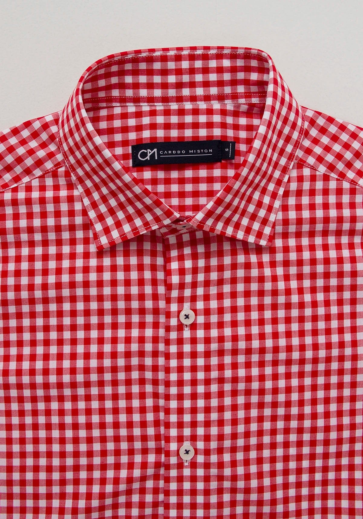 Camisa Popelín Cuadro Vichy Algodón Rojo - imagen 2