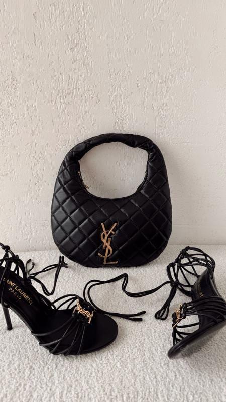 TACONES YSL MALLA NEGRO - imagen 1
