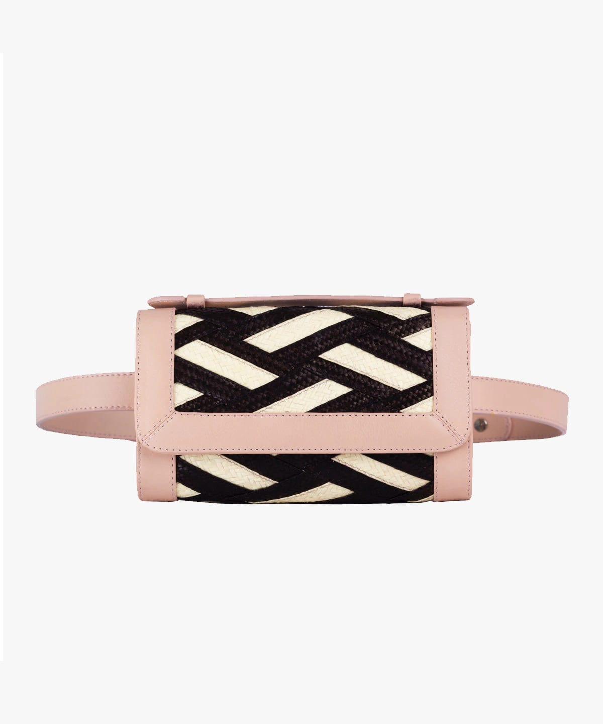 Zenu Belt Bag in Raffia and Leather - imagen 1