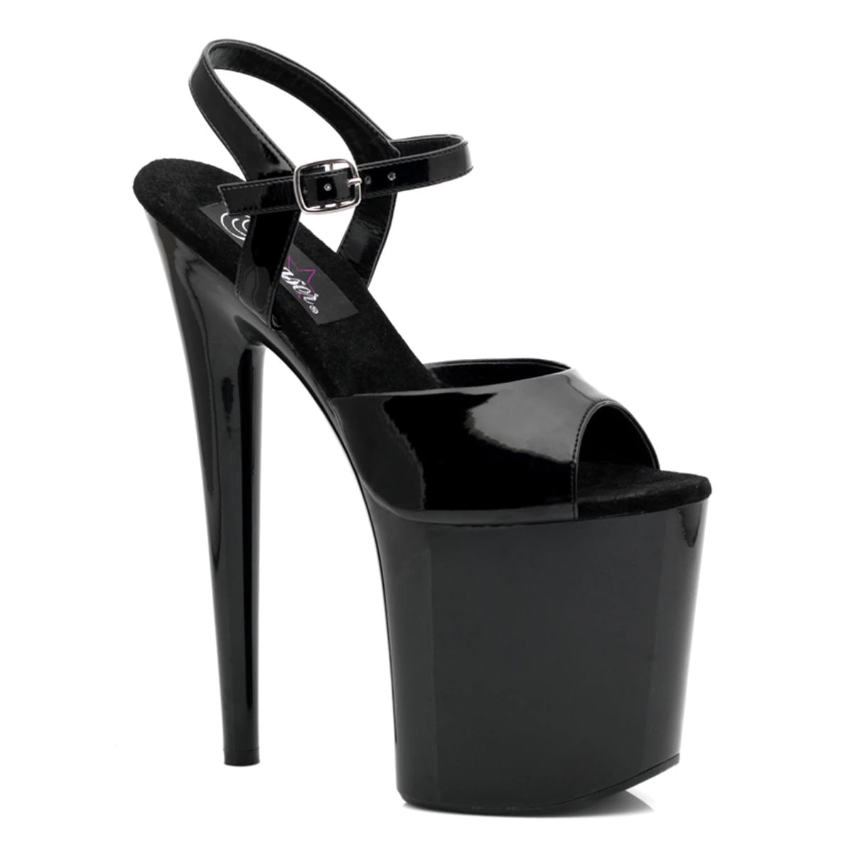 Tacones Flamingo Negros – Plataforma Pleaser –  FLAM809 - imagen 1