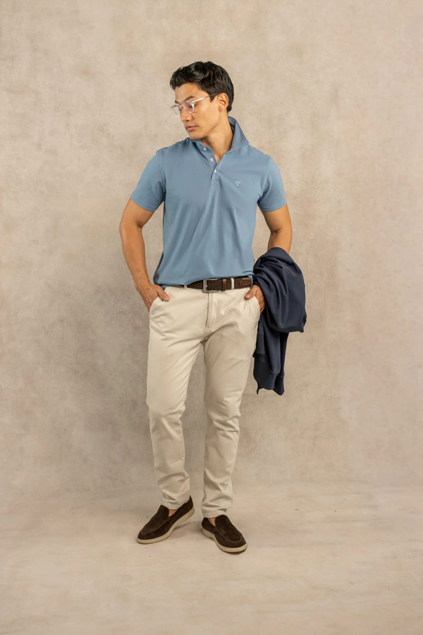 Polo Antimanchas Azul Chino - imagen 2