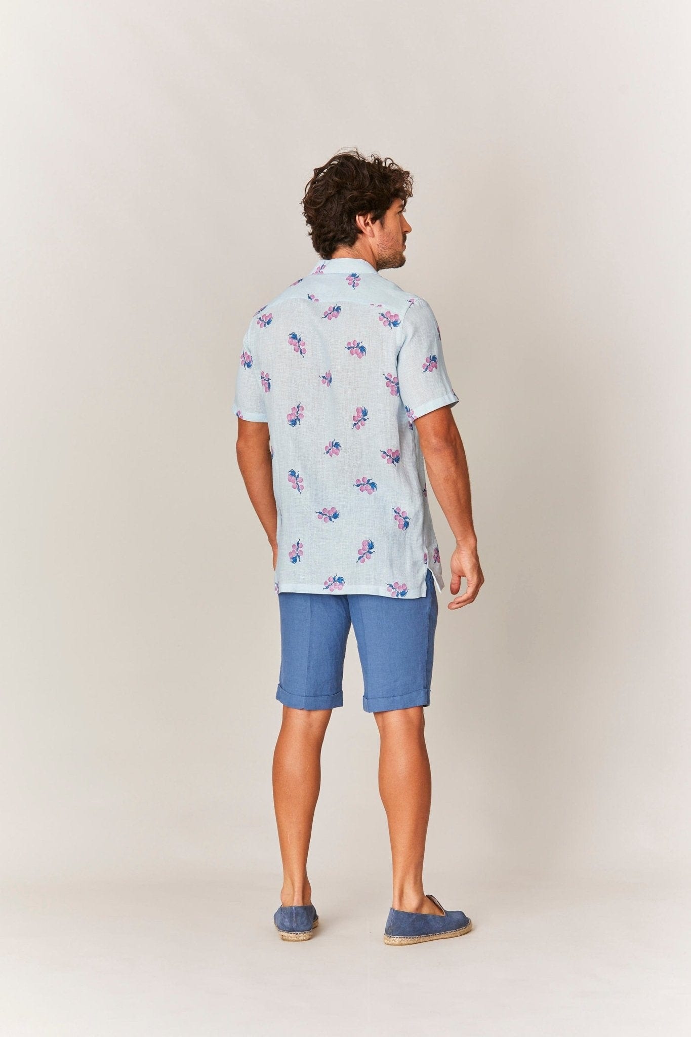 Men's linen shirt pink arezzo - imagen 4