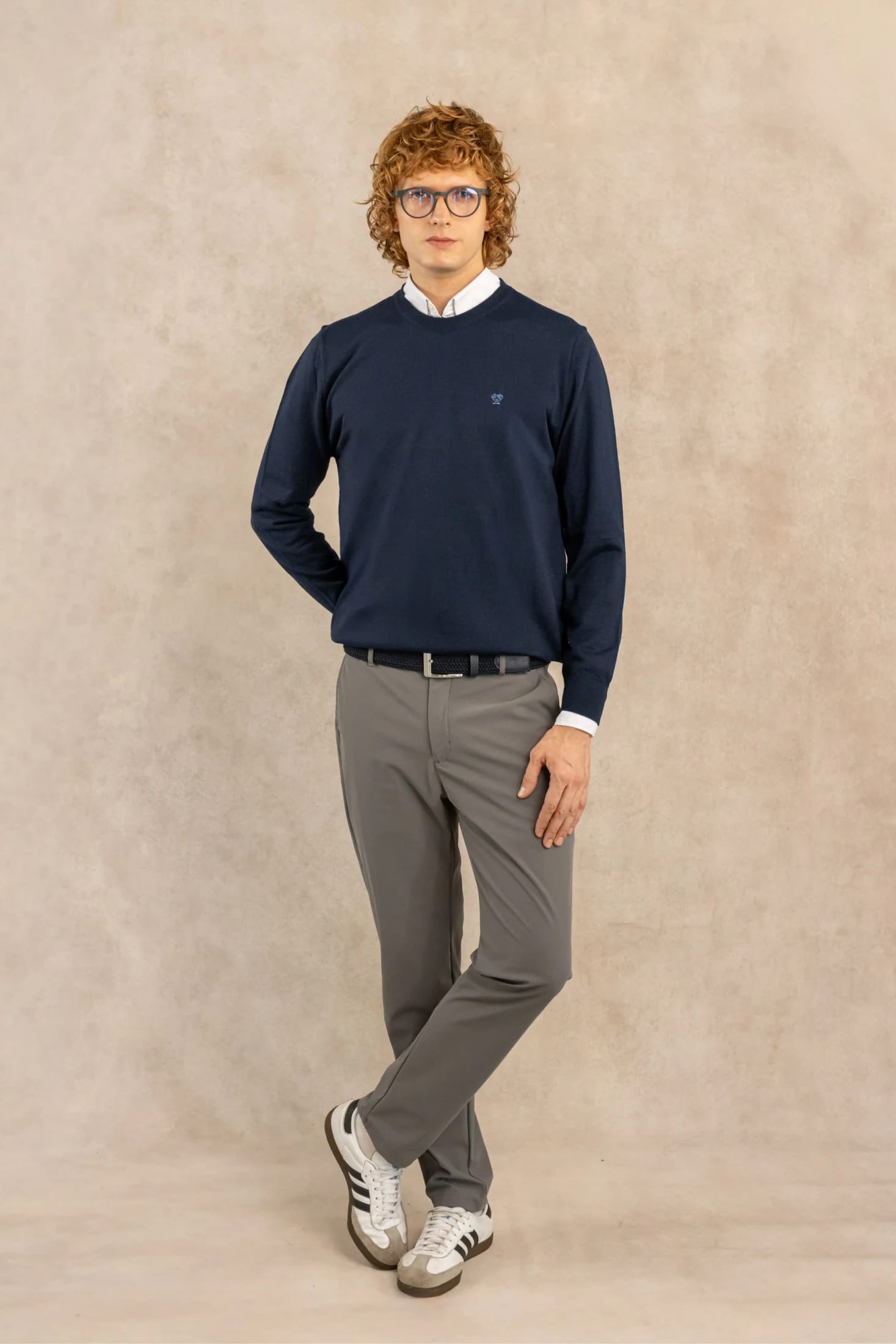 Sueter Merino Antiarrugas Azul Oscuro - imagen 3