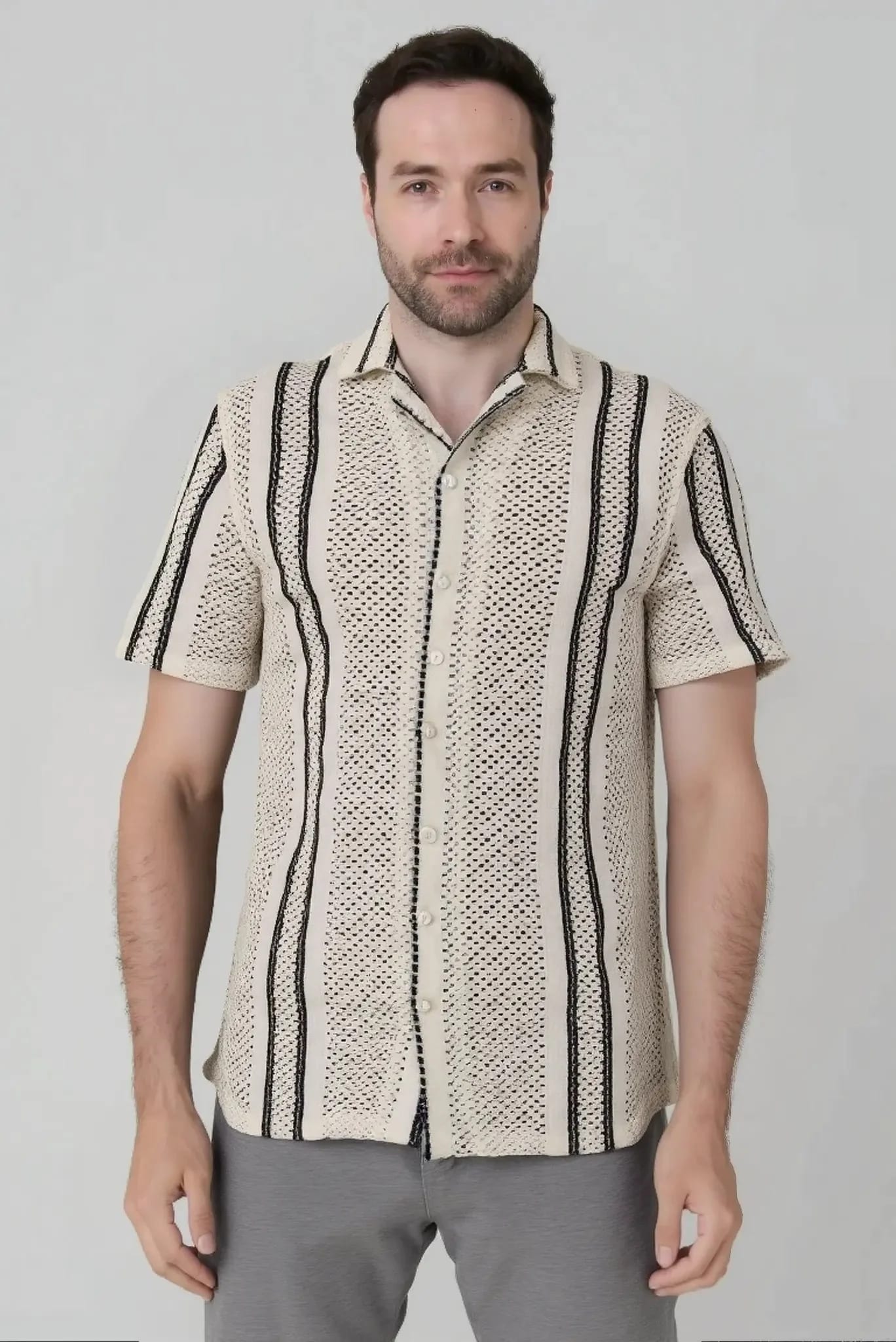 Camisa sport tejida manga corta Jon Sonen - imagen 1
