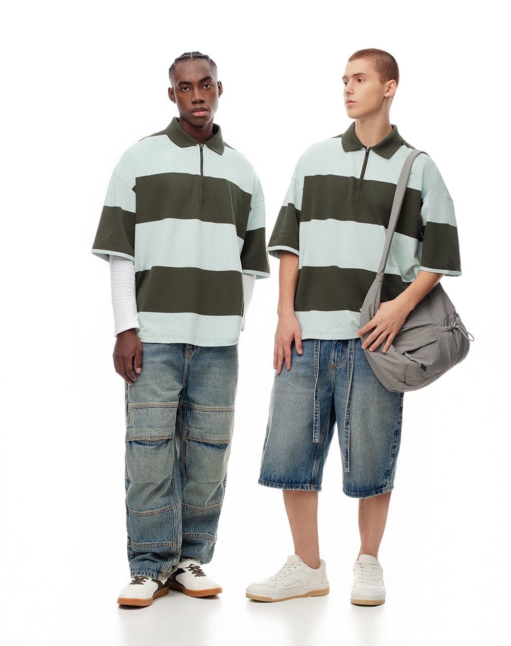 Polo oversize algodón rayas hombre - imagen 2
