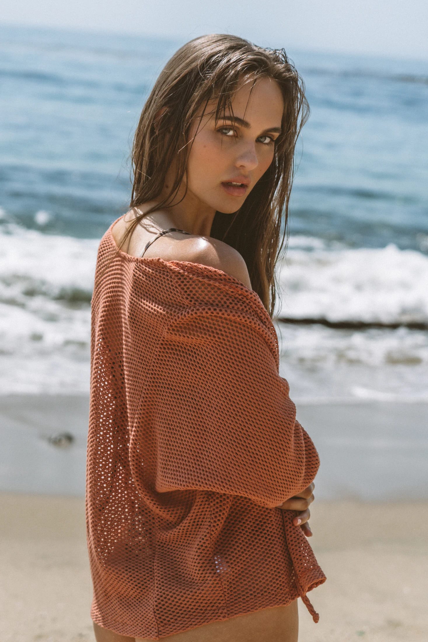 Salmon Mesh Malla Ritual Shirt - imagen 5