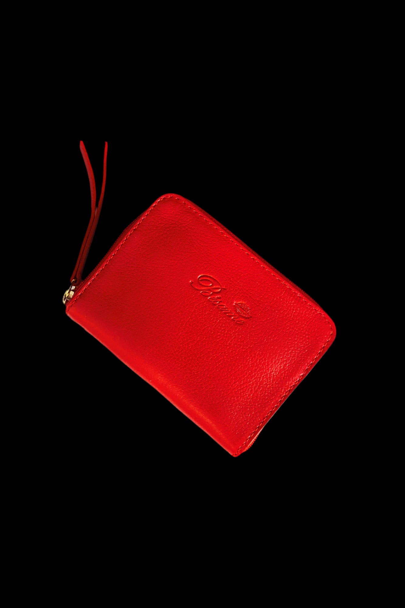 Miniwallet  en cuero rojo bésame - imagen 2