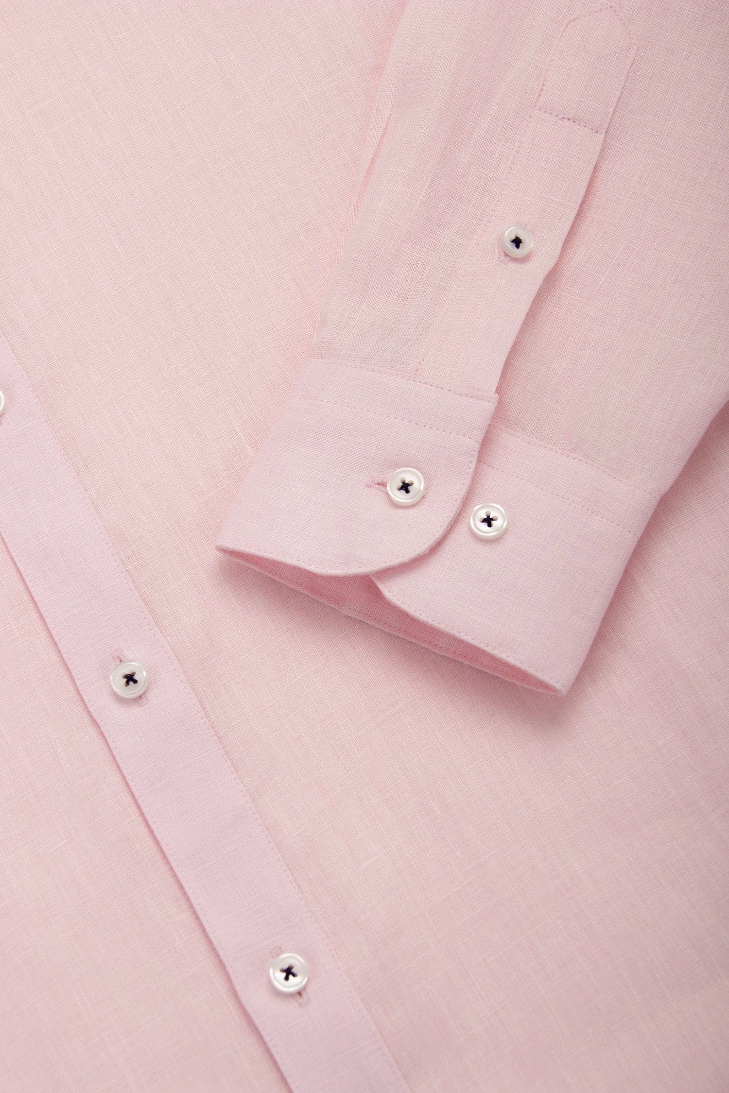 Camisa Cuello Mao Lino Rosa Bebé - imagen 3