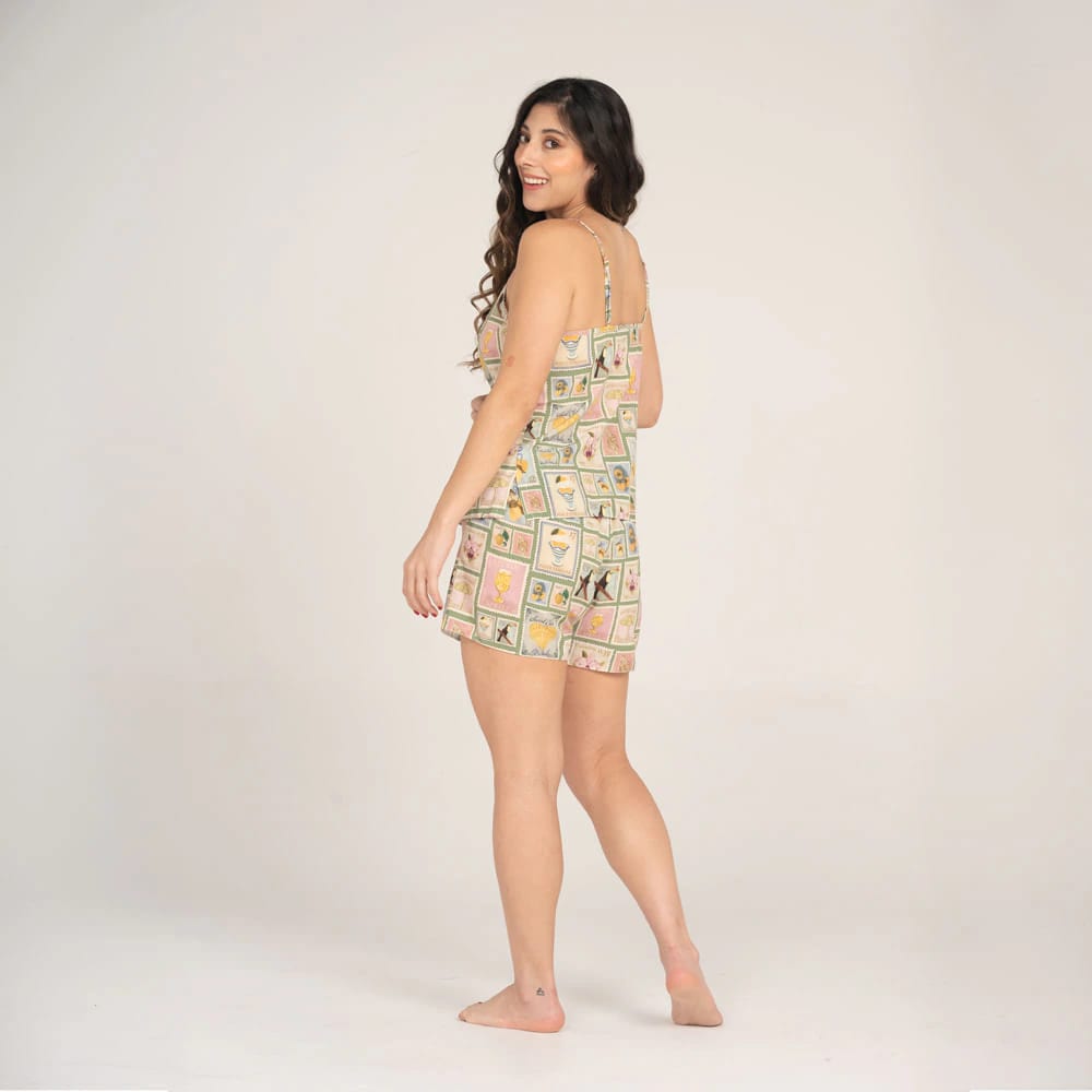 Conjunto de Pijama Short Estampilla. - imagen 2