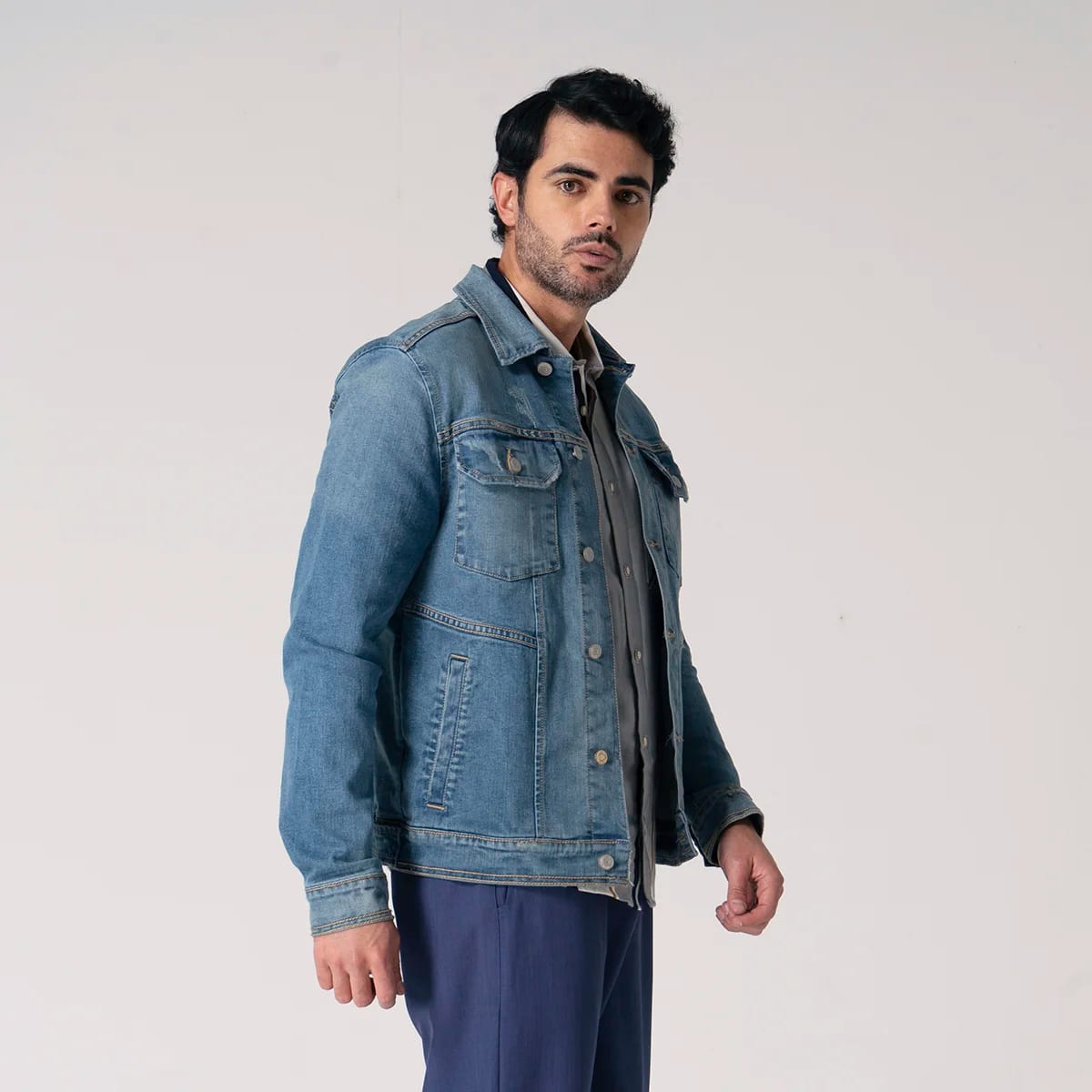 Chaqueta Denim Slim Clasica Italo - imagen 2