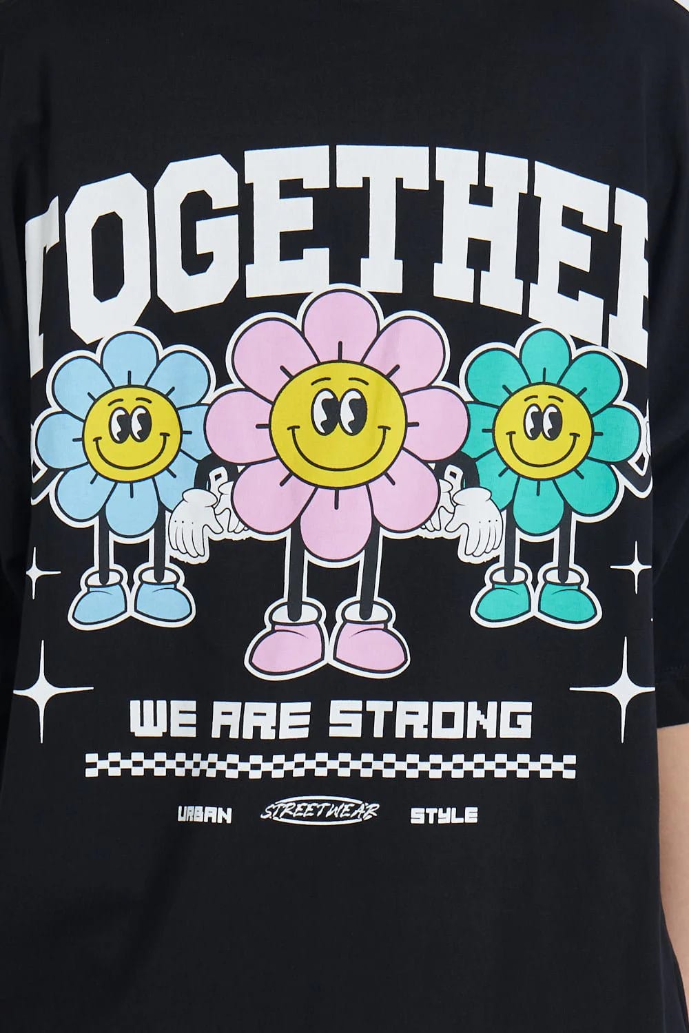 Camiseta oversize estampado Together Negro | DROP 03 | - imagen 2