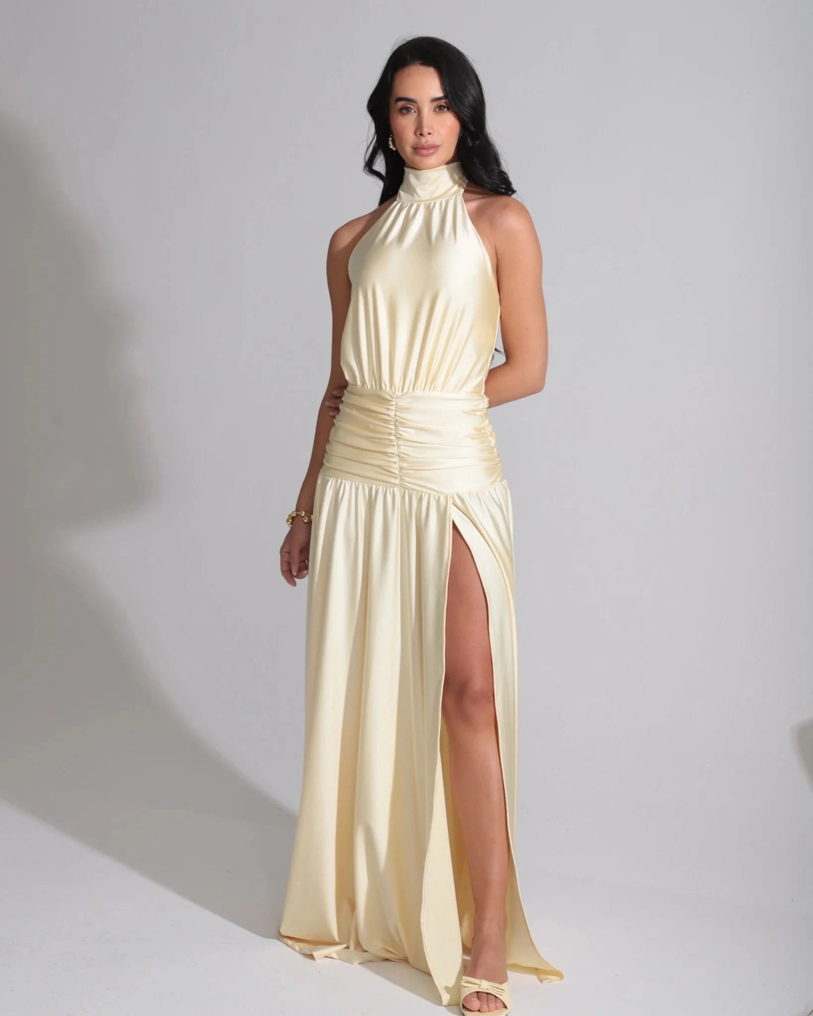 Vestido de Fiesta Halter Anudado Cuello - imagen 1
