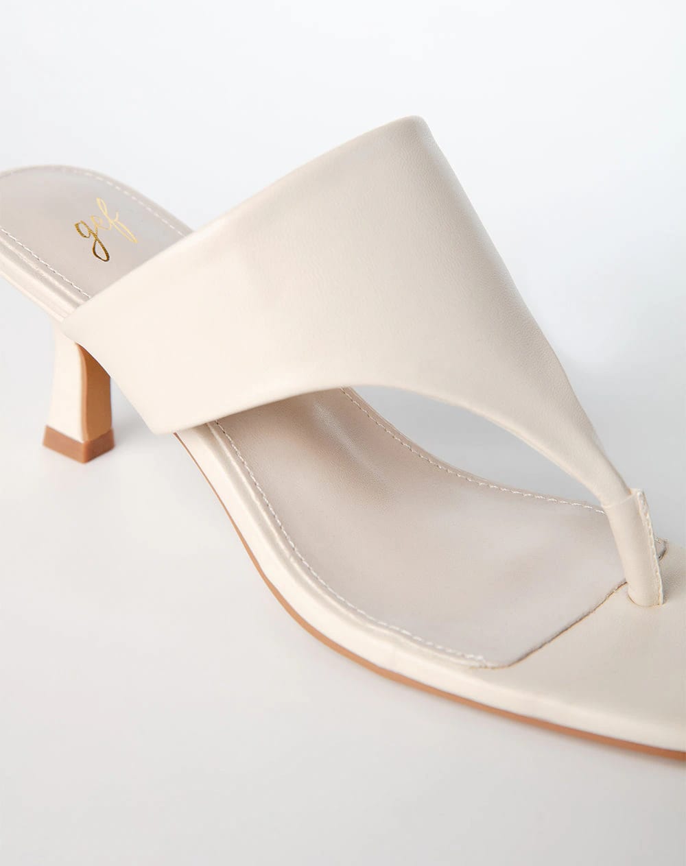 Sandalias de tacón mule crudo mujer - imagen 3
