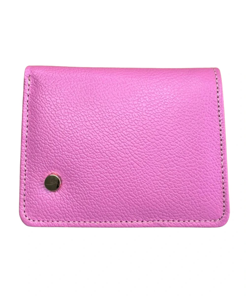 Billetera en cuero rosa ponche - imagen 1