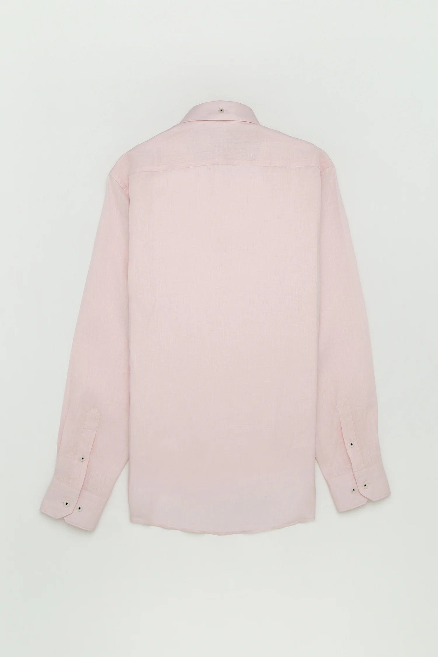 Camisa Button Down Lino Rosa Bebé - imagen 4
