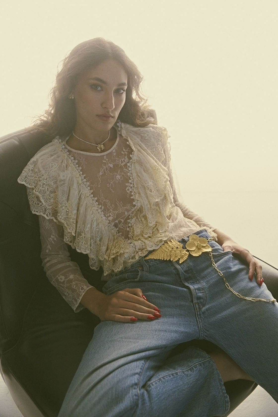 VANDA AND LACE FERN CHAIN BELT - imagen 1