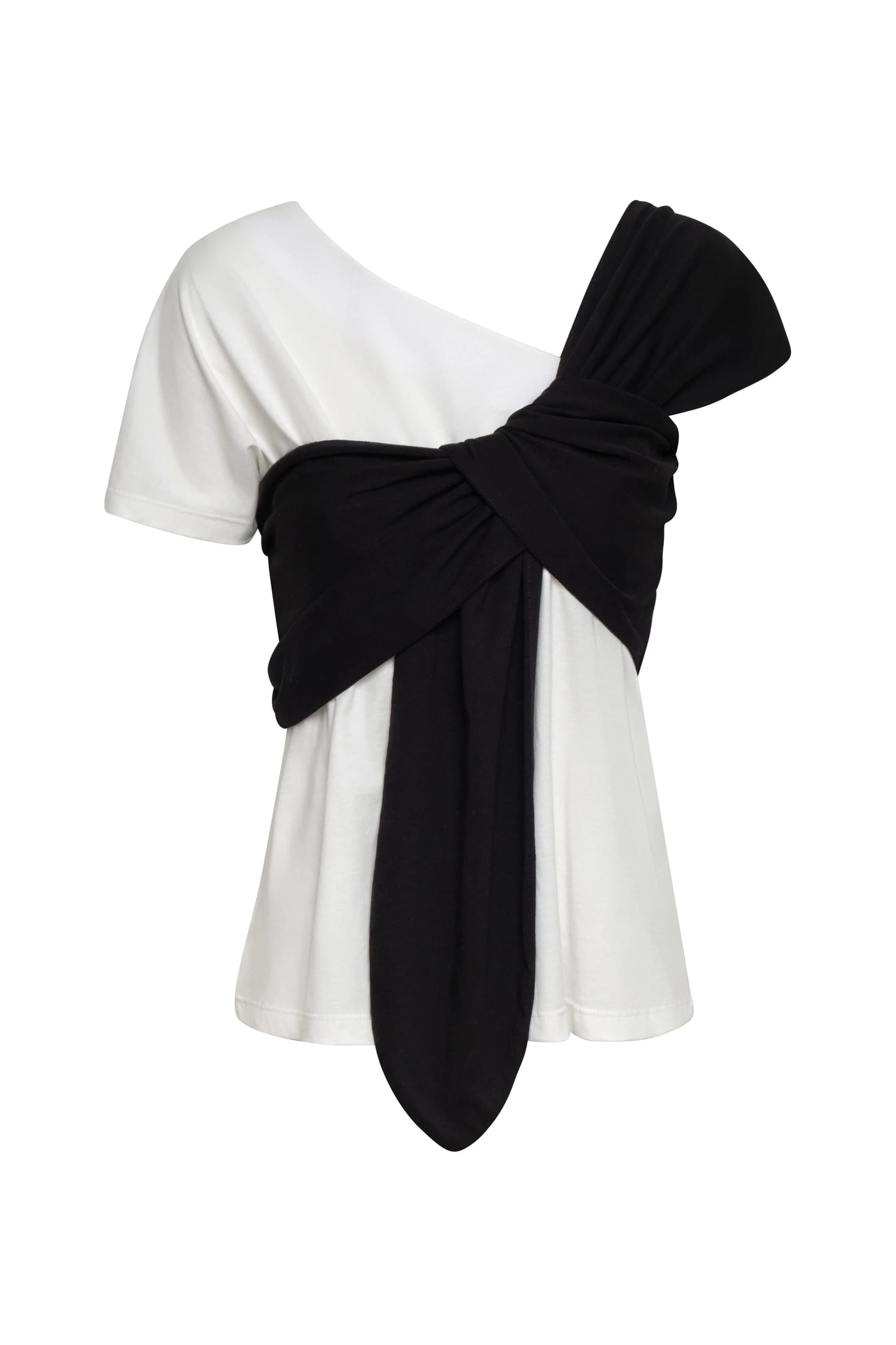 T-SHIRT BOW BLACK AND WHITE - imagen 1