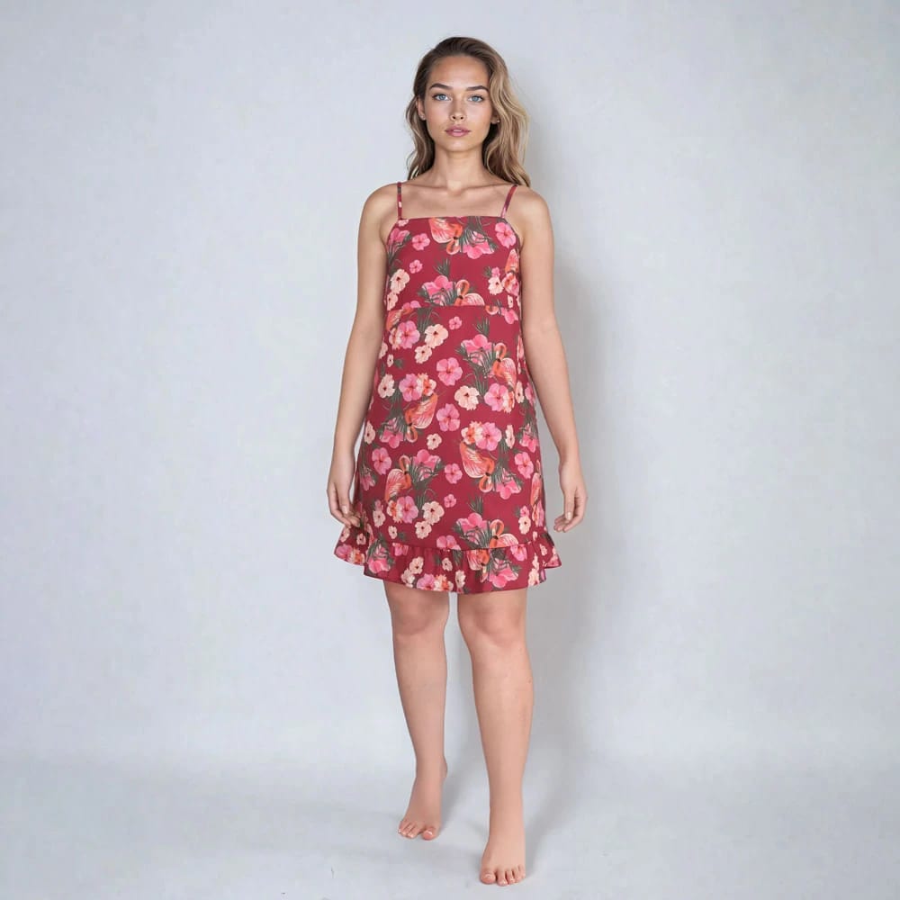 Bata Estampado Flamingos. - imagen 1