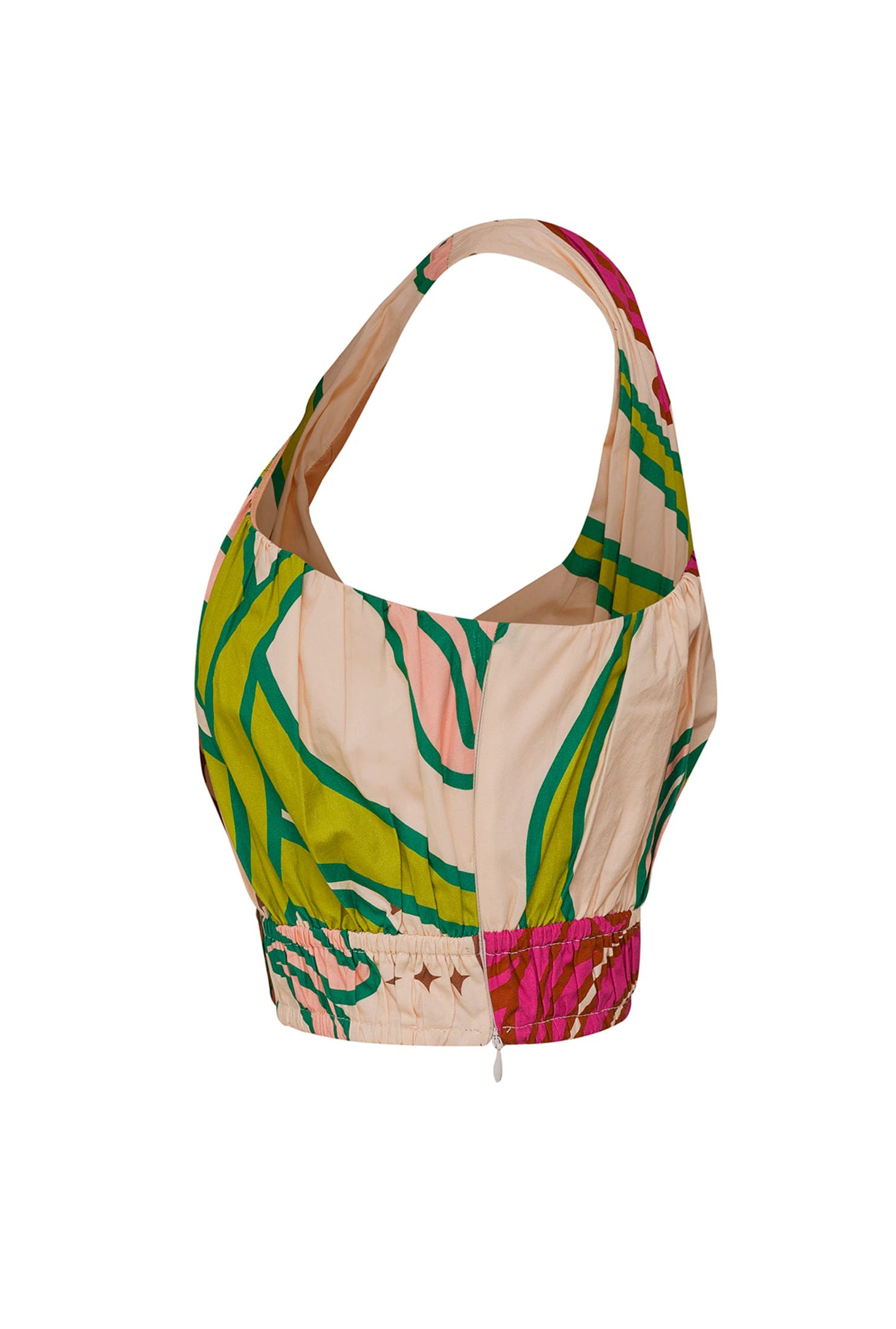 Ornella Cotton Top / Beige Moon Garden - imagen 3