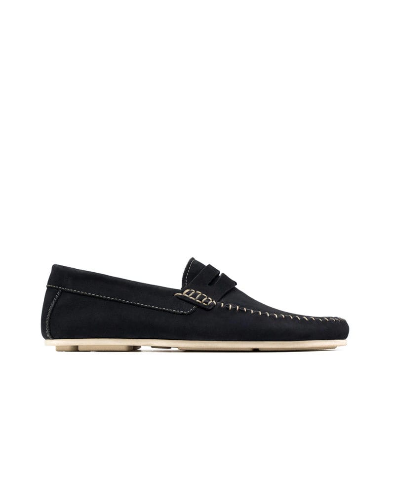 Mocasín Casual De Diseño Atemporal Para Hombre En Cuero Colombiano Azul REF NIZA25 - imagen 1