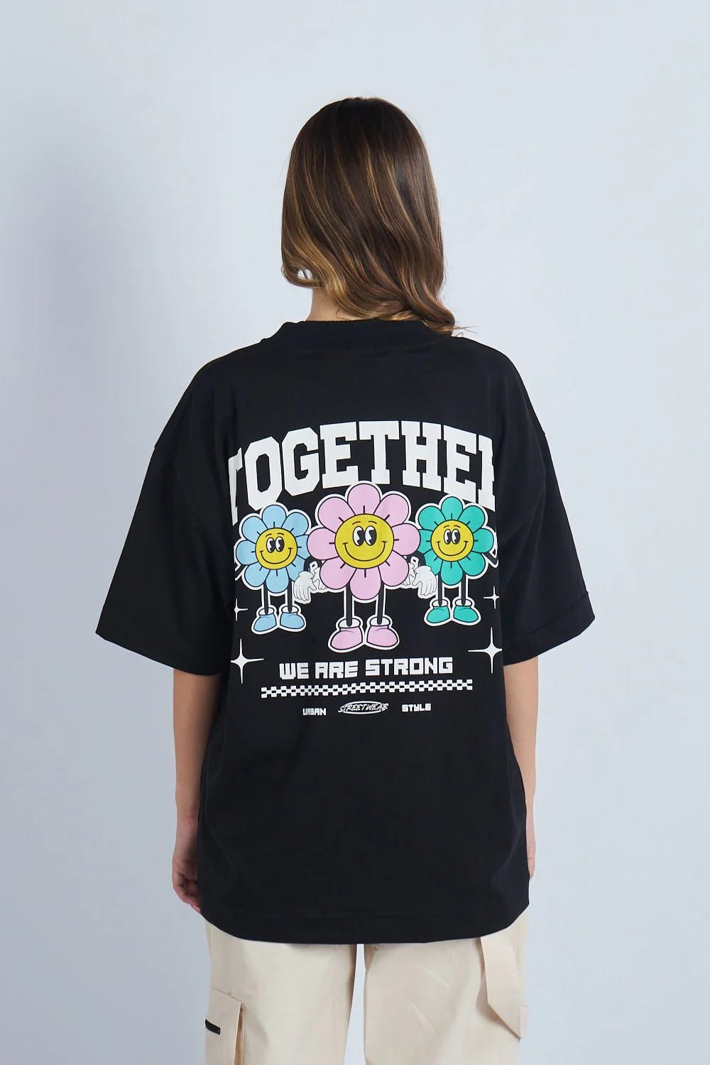 Camiseta oversize estampado Together Negro | DROP 03 | - imagen 1
