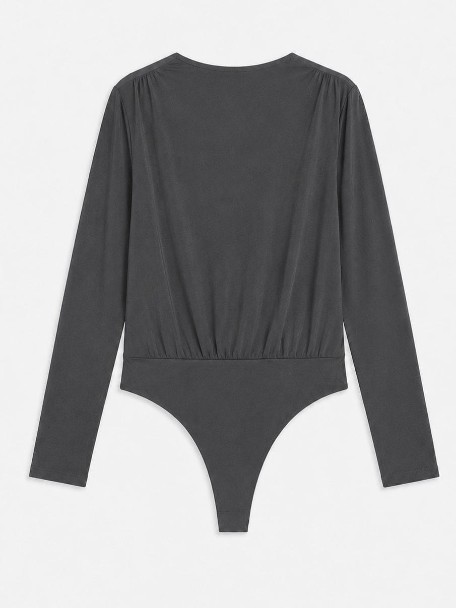 LONG SLEEVE FLOWY BODY - DARK GRAY - imagen 3