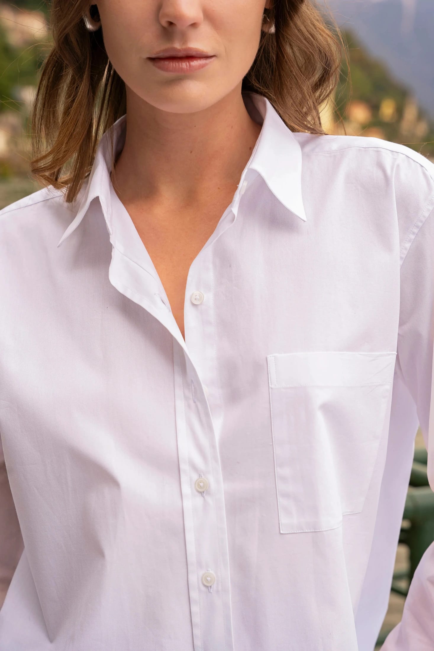 Camisa Oversized Pocket Mujer Azul Claro - imagen 3