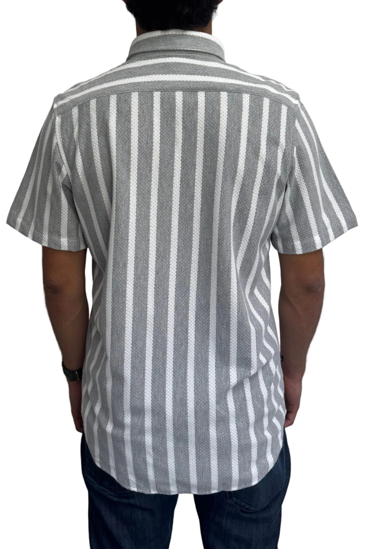 Camisa en texturas Gris Rayas Blancas - imagen 2
